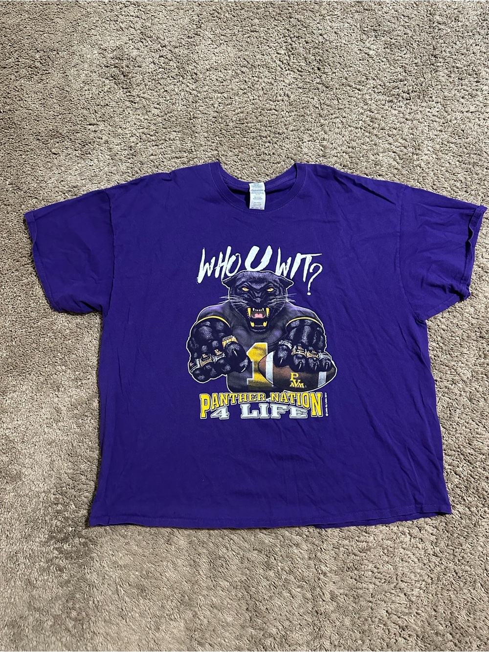 Vintage prairie view a&m “triple purple” shirt 00s size 3XL